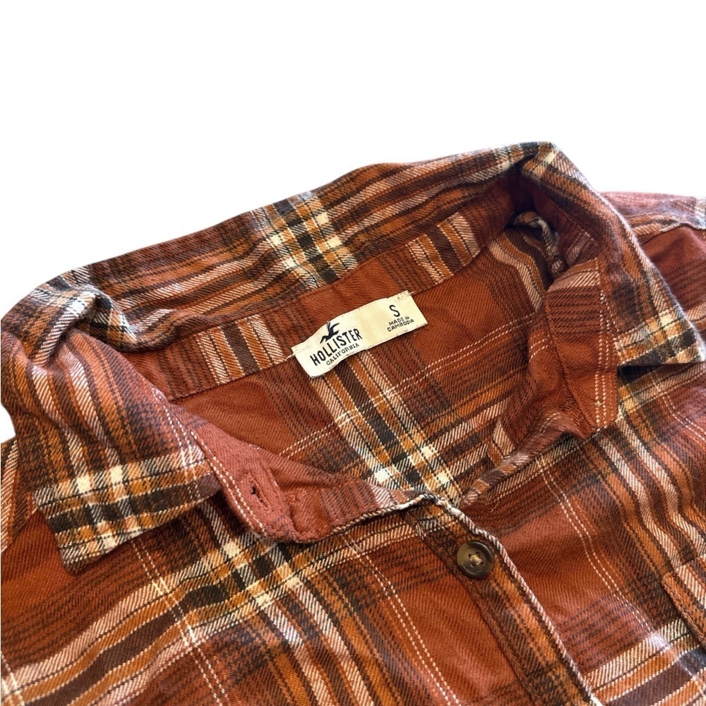 Hollister Brown Plaid Button-Down Shirt - Picture 4 of 5